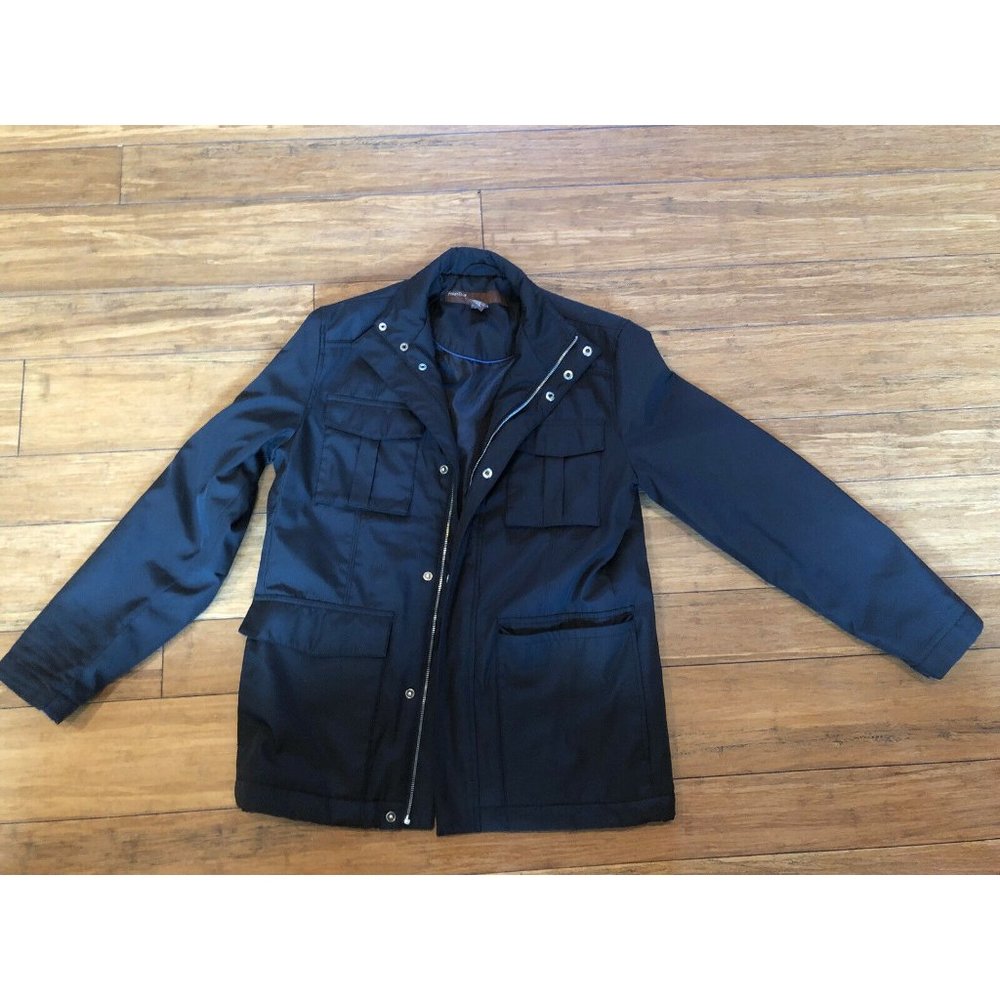 Perry Ellis Black Mens Jacket Size S Water resist